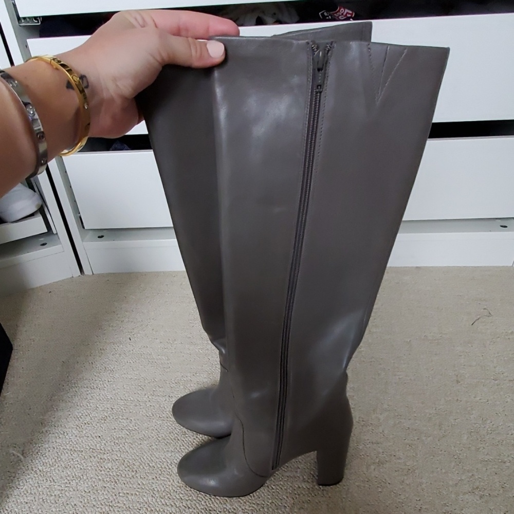 Botkier grey leather boots
